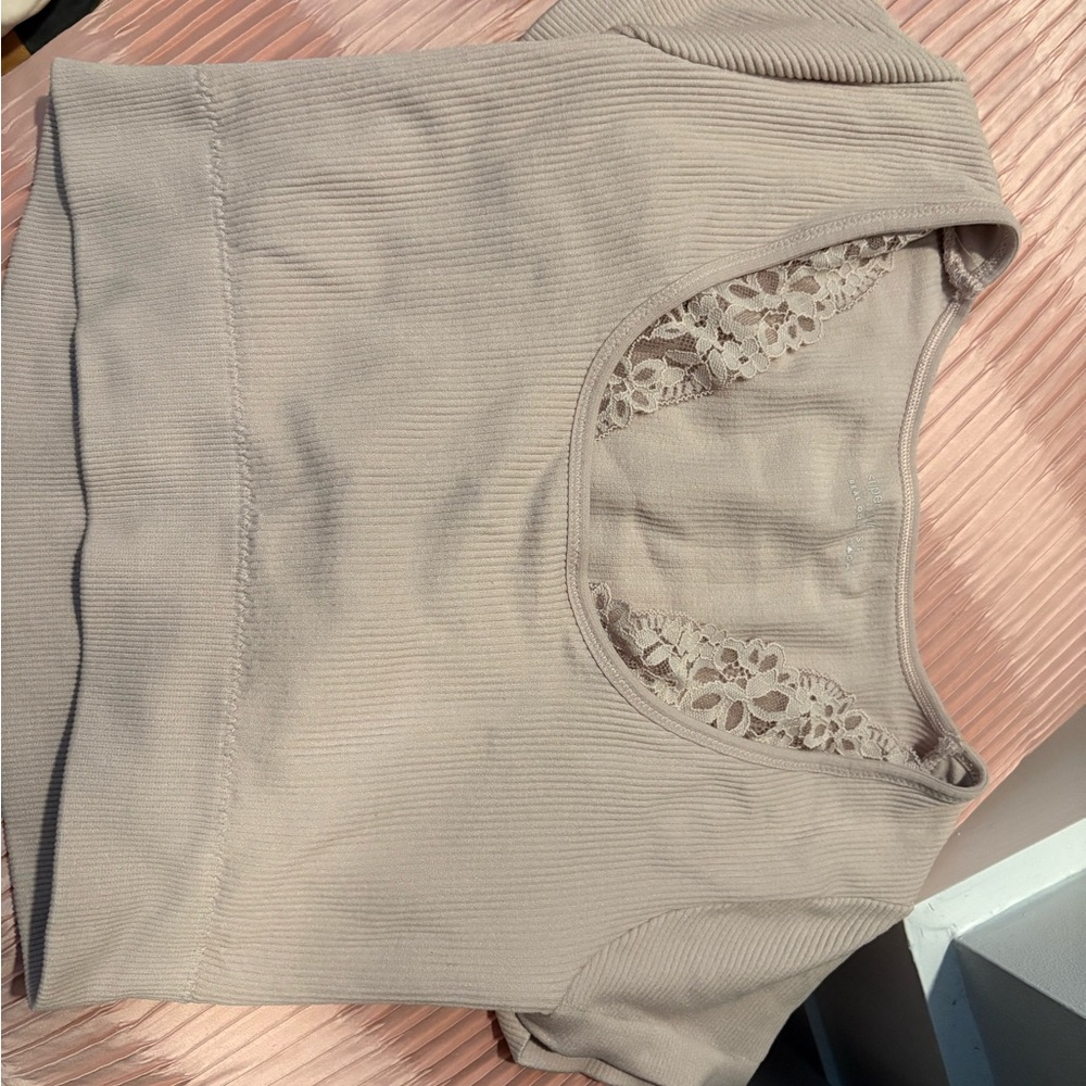 AERIE lace tank ribbed